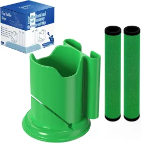 Paddle Board and Kayak Cup Holder, Paddle Grips, Paddle Board and Kayak Accessories Kit (Green)