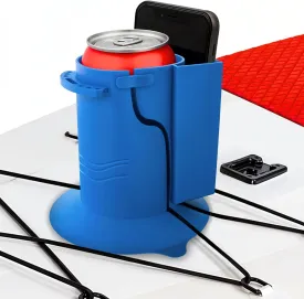 Paddle Board Cup Holder - Cup and Phone Holder for SUP Paddleboard - Double Suction Stability w/Locked Clips - Perfect for Speaker, Fishing & More - Stand-Up Paddle Board Accessories