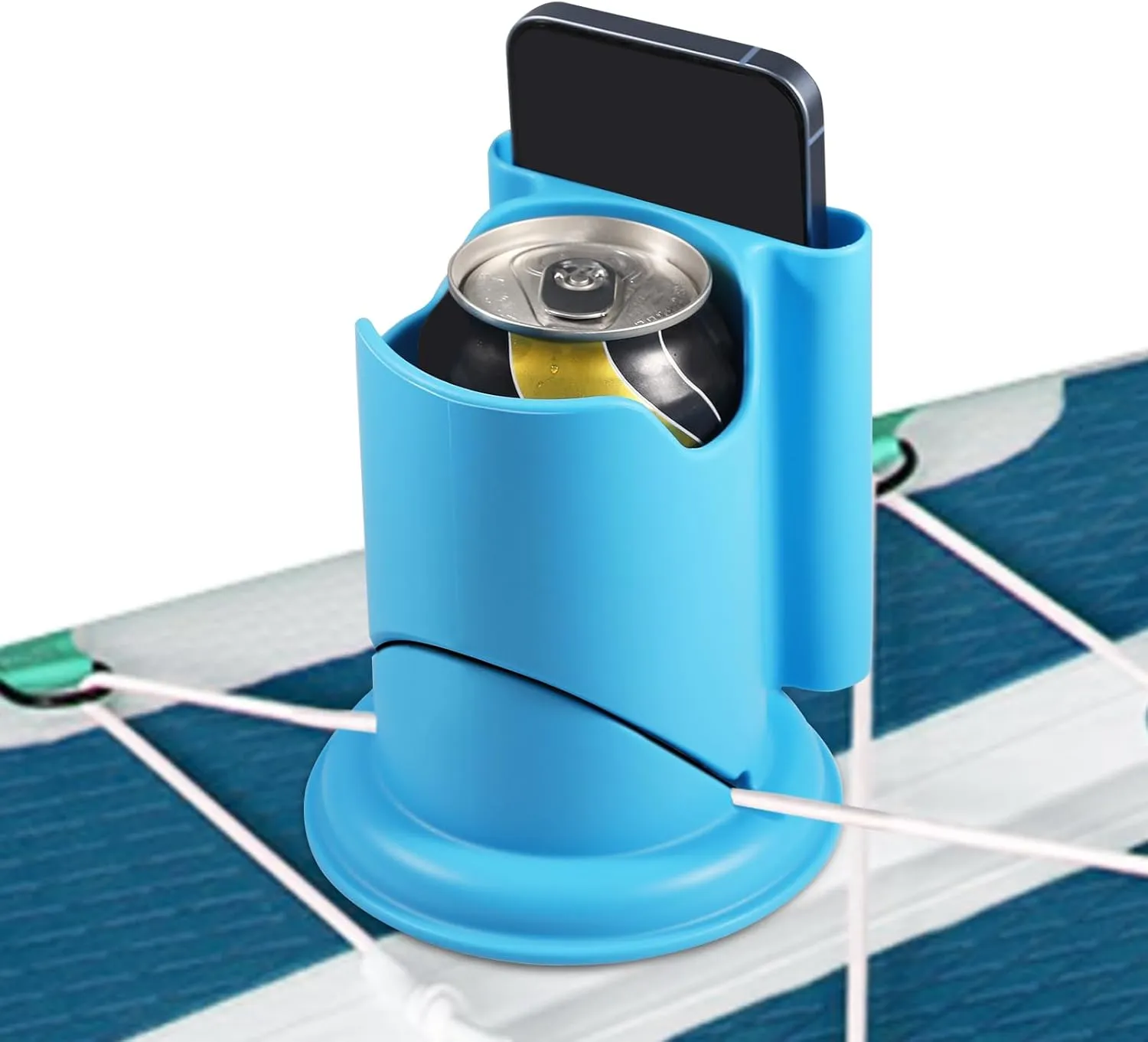 Paddle Board Cup Holder, Kayak Cup Holder 2-in-1 Drink & Phone Holder, Paddleboard and Kayak Accessories for SUP, Kayaking, Fishing, Yoga, or Surfing Adventures(Blue)