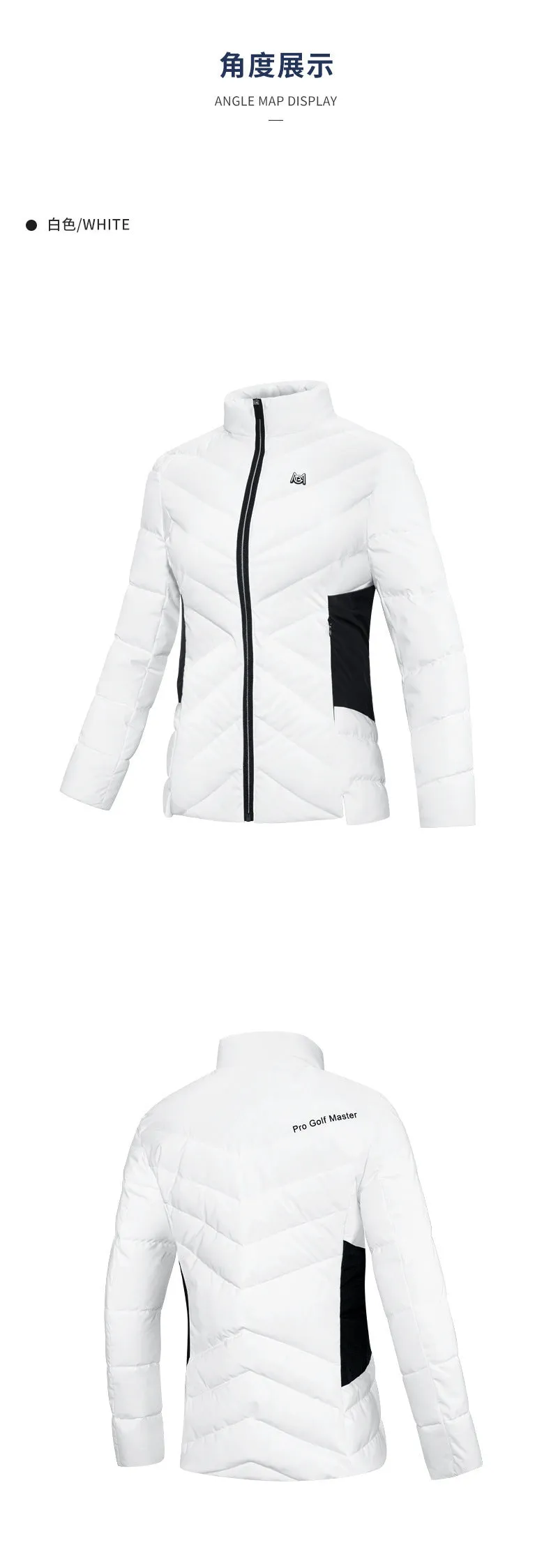 PGM YF520 ladies warm golf jackets wholesale duck down full zip women logo golf jacket