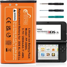 Pickle Power SPR-003 Battery for Nintendo 3DS XL, New 3DS XL, New 3DS LL Game Console, 2000mAh Lithium-ion Replacement Battery for Nintendo Game Console with Repair Tool