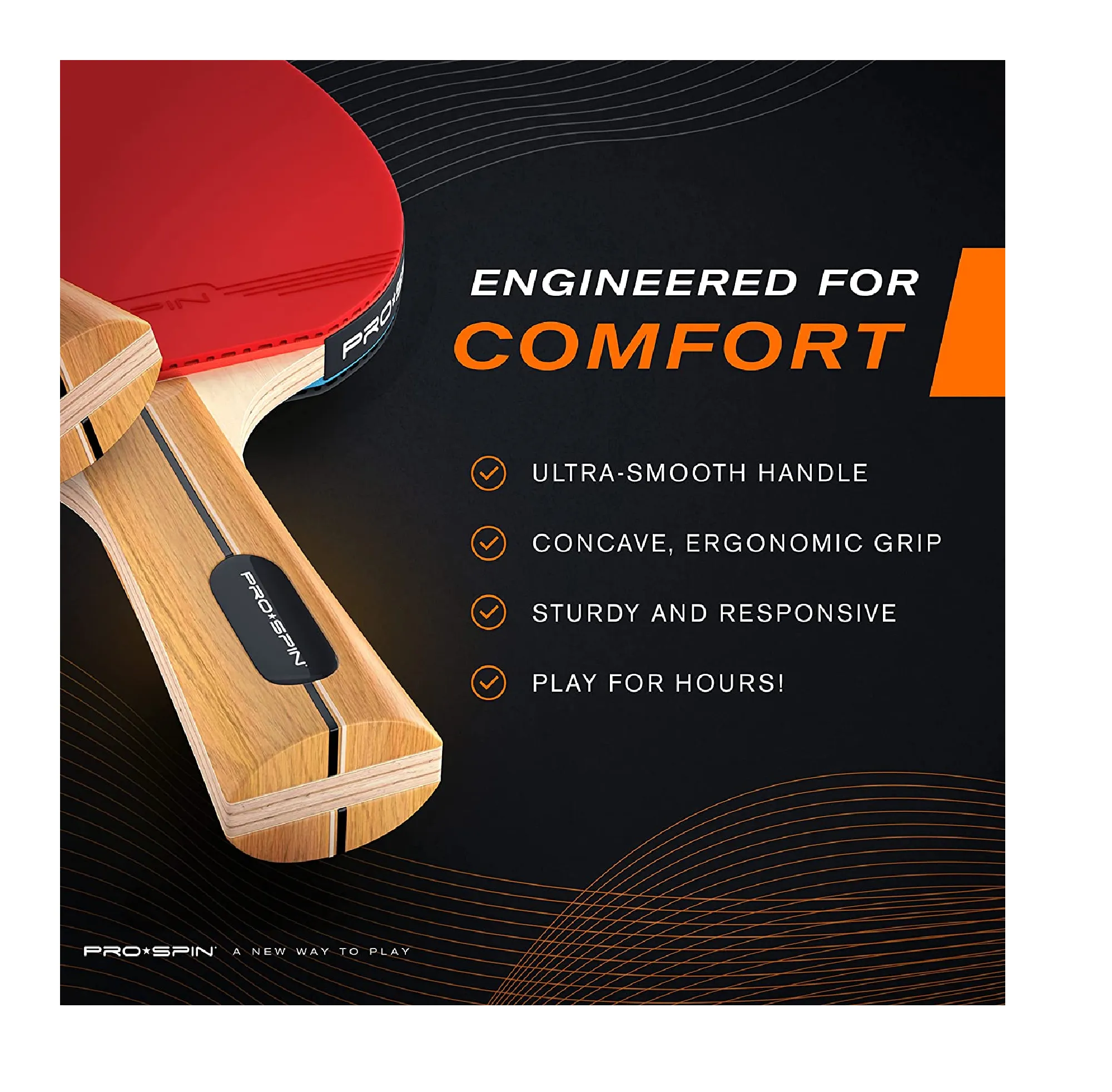 PRO-SPIN Ping Pong Paddles High Performance Sets with Premium Table Tennis Rackets 3