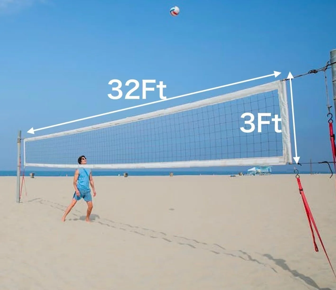 Professional Volleyball Net Outdoor Heavy Duty with Aircraft Steel Cable 32X3Ft Villeyball Official Size Best Voleybol Vollyball Net Heavy Duty Volley Ball Net Volleyball Nets Volleyball Ball Net Only