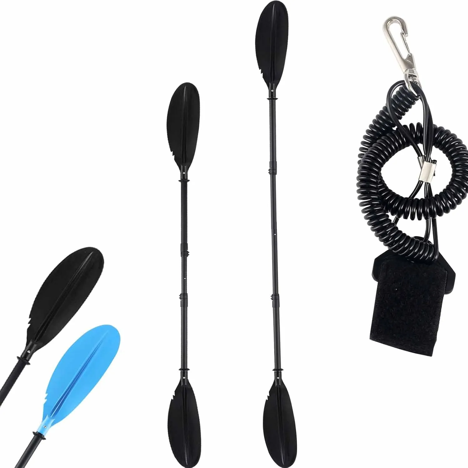 Quynhni- Standard Kayak Paddle,Kayak Paddle Sturdy Iron Shaft and Durable Polypropylene Blade 0/65 Blade Angle with drip Loop.