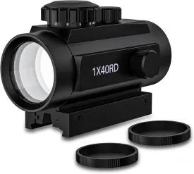 Red Green Dot Sight 1x40mm Reflex Optics Rifle Scope for Hunting, Fits Picatinny 20mm/11mm Rail Mount