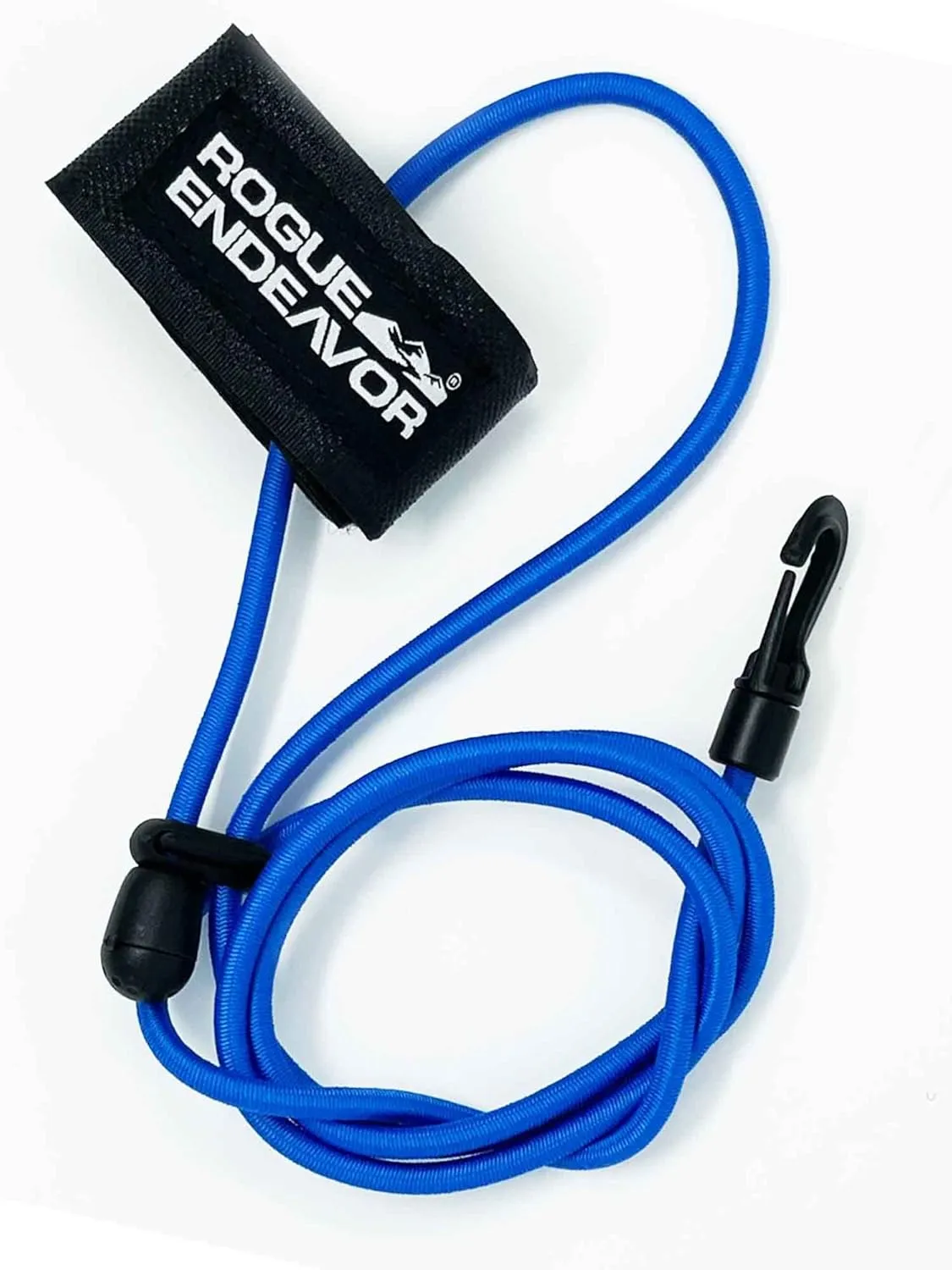 Rogue Endeavor Rod Leash & Paddle Leash Kit, set of 2, Kayak Fishing & Paddle Boarding- 48" Shock Cord Bungee, Quick Release Clip, Neoprene Lined Strap and Carrying Bag (set of 2)