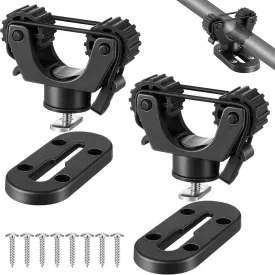 Saillong 2 Set Kayak Paddle Holder & Kayak Track Kit, Secure Paddle Holder with Elastic Strap, Low Profile Track with Reliable Edges for Fishing Rail Mount Accessories