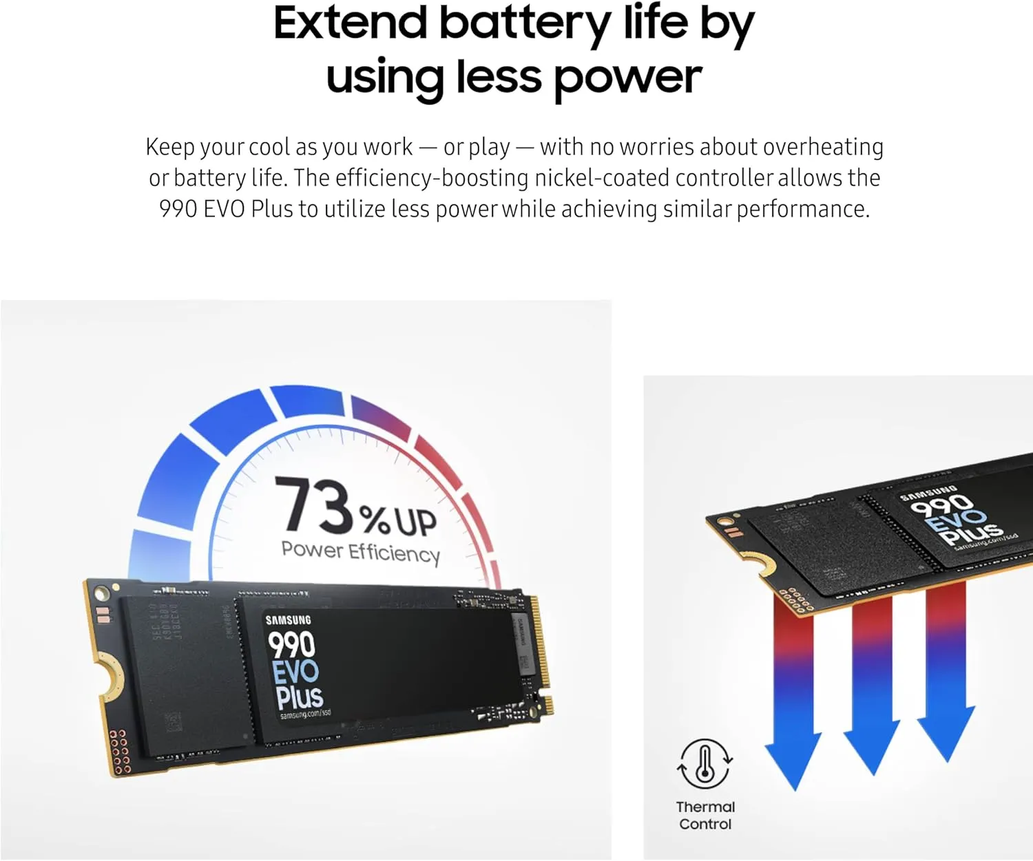 Samsung 990 EVO Plus SSD 1TB, PCIe Gen 4x4, Gen 5x2 M.2 2280, Speeds Up-to 7,250 MB/s, Upgrade Storage for PC/Laptops, HMB Technology and Intelligent Turbowrite 2.0, (MZ-V9S1T0B/AM)