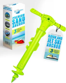 SandShark New Sport Boat Anchor and Jet Ski Anchor. Shallow Water Anchor Pole for Boat and PWC. Sand Anchor Kit for Boat and Kayak Anchor System. Easy Storage, High-Strength ABS