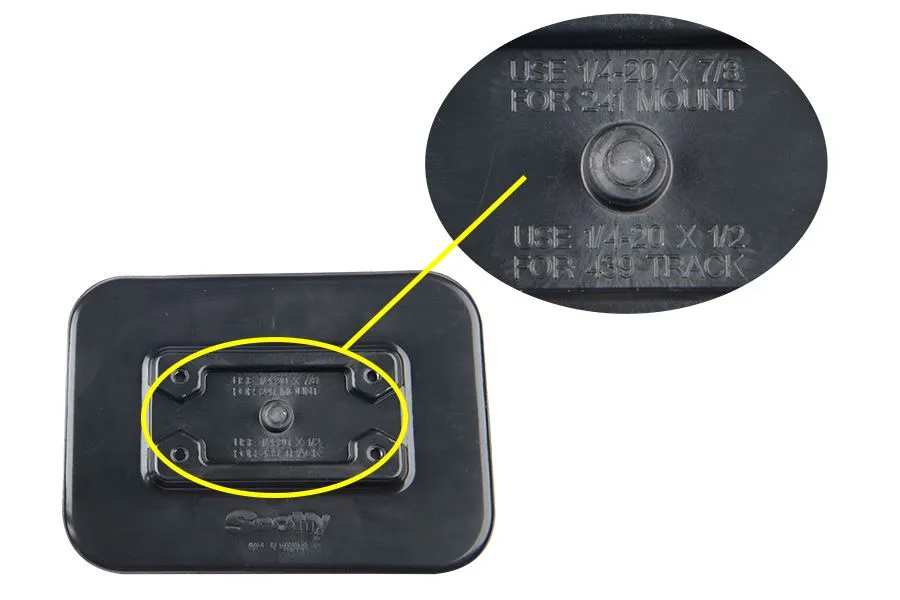 Scotty Glue-on Black Mounting Pad w/ Glue