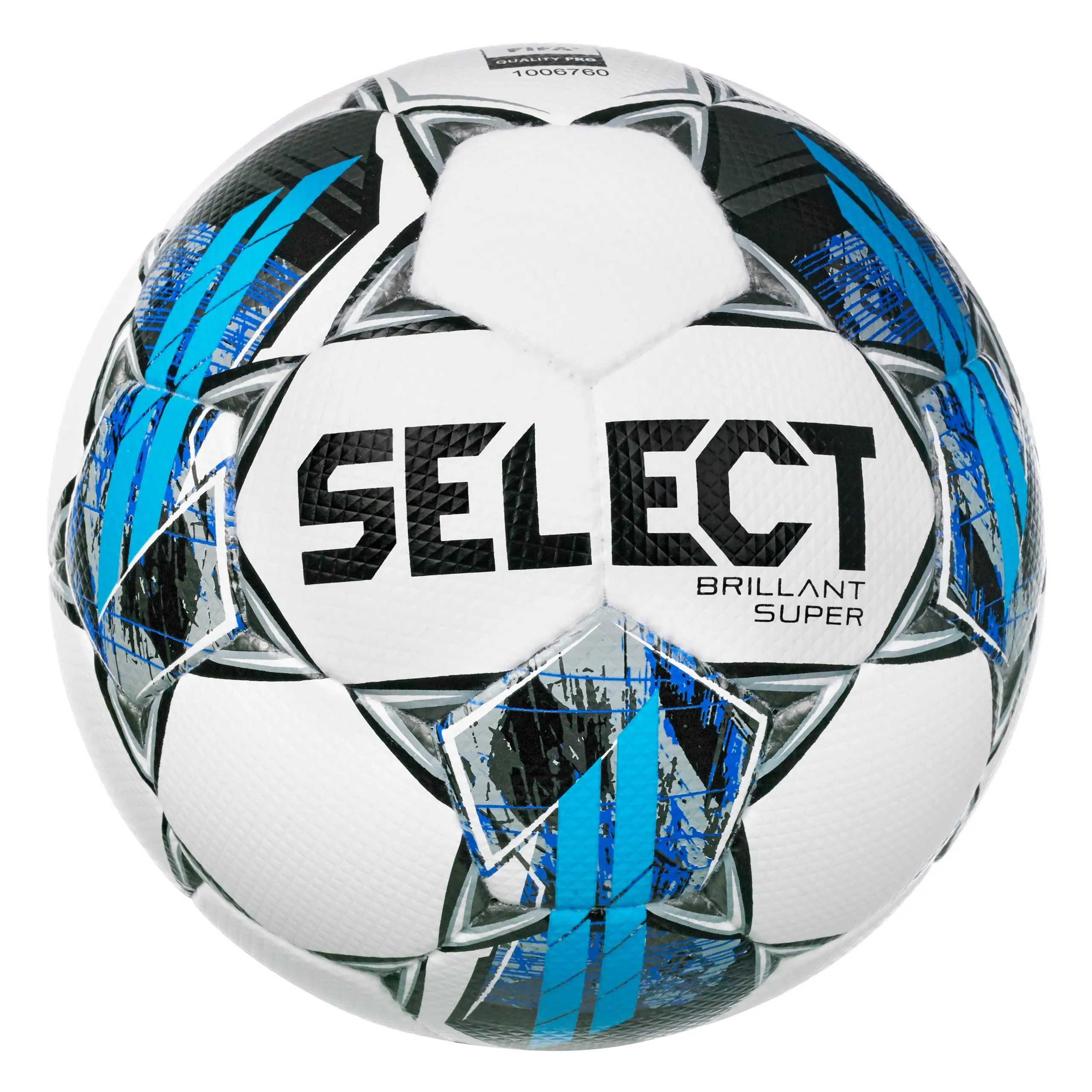 Select Brillant Super V22 Soccer Ball White/Grey/Blue Size 5 FIFA Approved