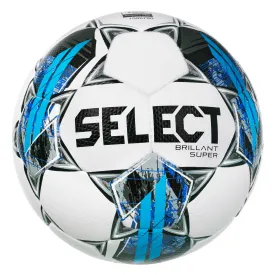 Select Brillant Super V22 Soccer Ball White/Grey/Blue Size 5 FIFA Approved