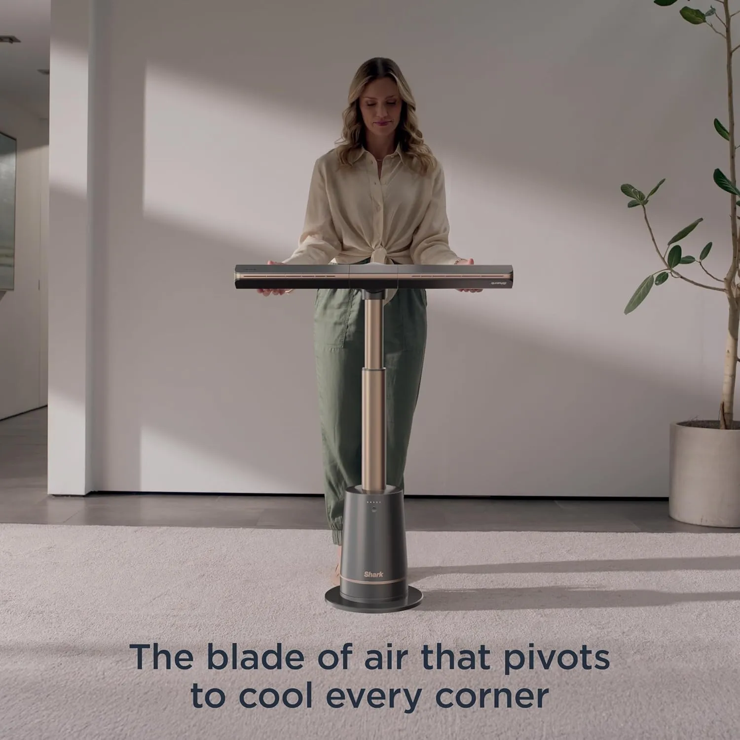 Shark TurboBlade FanUltra-customizable bladeless tower fan, pivots, twists, oscillates 180, circulates and propels air up to 80 ft., 10 noise levels   10 speeds, easy to clean, charcoal, TF202S