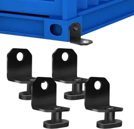 Shipping Container Anchors,Heavy-Duty Steel Shipping Containers Tie Downs, Shipping Container Side Twist Lock for Anchoring to Rock Floor or Cement-4Pack