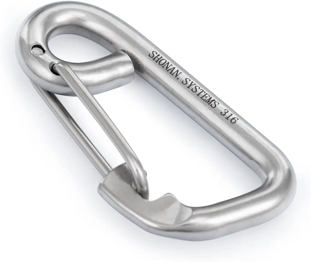 SHONAN Marine Boat Hooks, Stainless Steel Carabiner Heavy Duty Snap Hook, Rope Clips for Jet Ski, Kayak and Boat Dock Lines