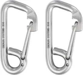 SHONAN Marine Boat Hooks, Stainless Steel Carabiner Heavy Duty Snap Hook, Rope Clips for Jet Ski, Kayak and Boat Dock Lines