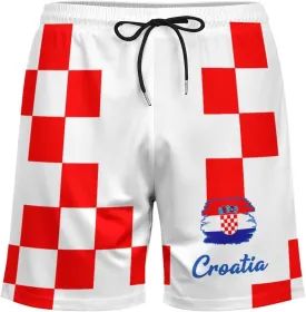Soccer National Team Shorts, Soccer Flag Beach Trunks Swim Hawaii Training Shorts for Fans Gifts Men S-2XL