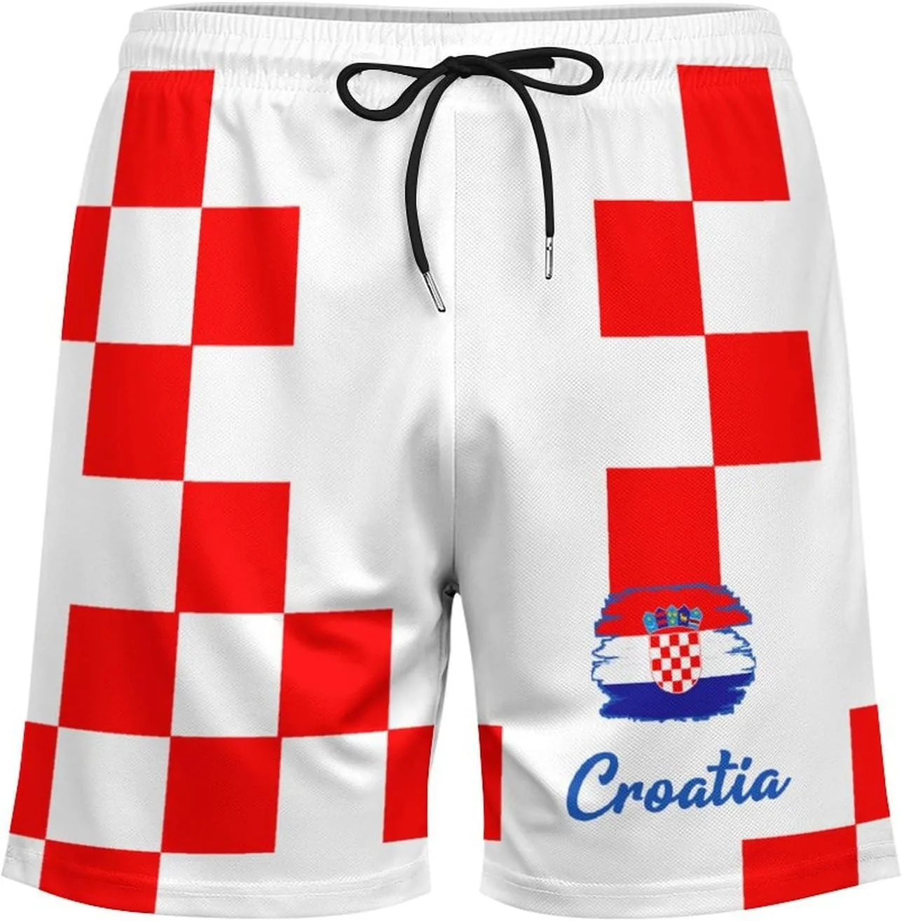 Soccer National Team Shorts, Soccer Flag Beach Trunks Swim Hawaii Training Shorts for Fans Gifts Men S-2XL