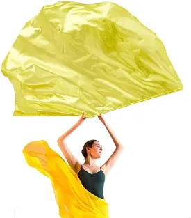 Soft Worship Wings - 1 Piece Belly Dance Flag and Stick Wing for Praise Performance Props (Gold)