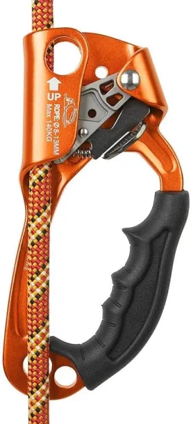 SRT Climbing Hand Ascender Aviation Light Alloy Mountaineering Rock Ergonomic Rappelling Gear Equipment Left Handled Ascender Arborist Tree Climber Rigging
