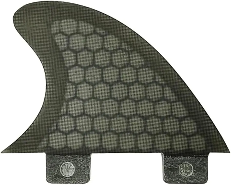 Surfboard Fins Double Tabs Honeycomb Fins FCS Keel Fins Surfboard New Fish Keel Fin Quilha Surfing Accessories (Color : Black)