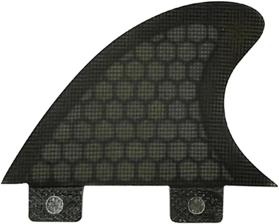 Surfboard Fins Double Tabs Honeycomb Fins FCS Keel Fins Surfboard New Fish Keel Fin Quilha Surfing Accessories (Color : Black)