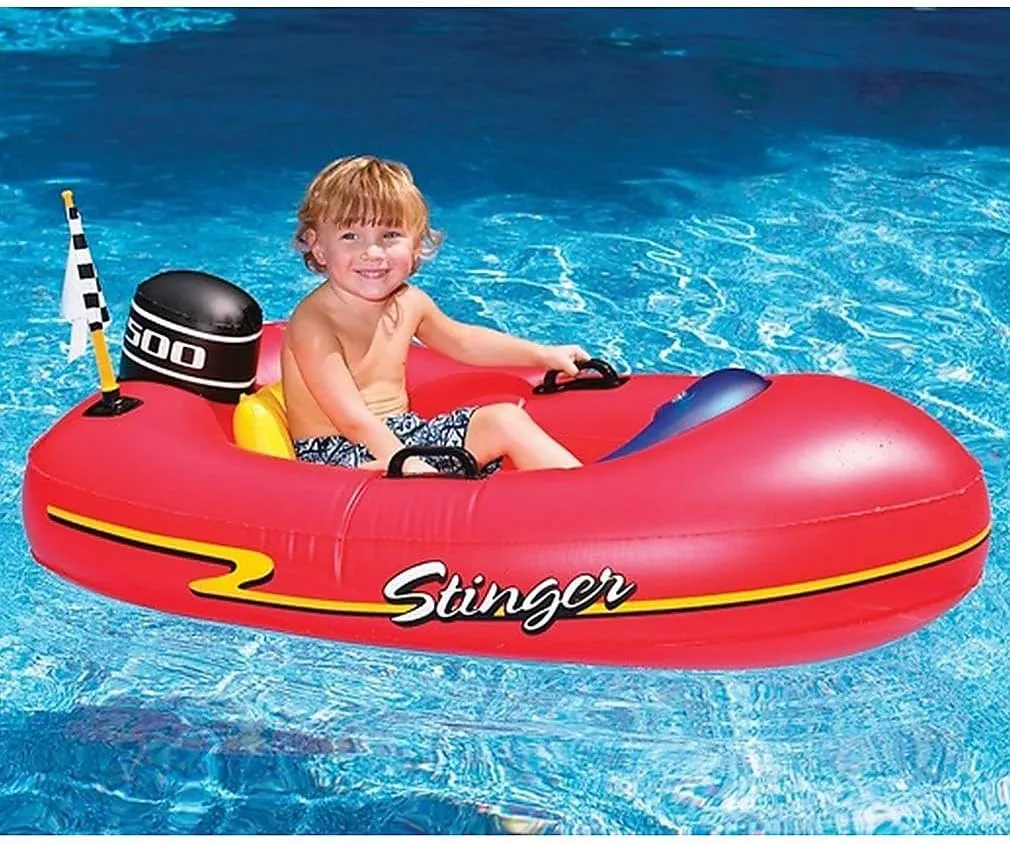 Swimline Speedboat Inflatable Kids Float, Red, 45"/25"/10"