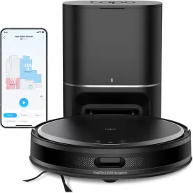Tapo Ultra-Slim LiDAR Smart Navigation Robot Vacuum and Mop with Self-Emptying Dock, 5300Pa Max, 97%  Dust Pickup Rate, Self-Charging, Compatible with Alexa & Google Home, RV20 Max Plus