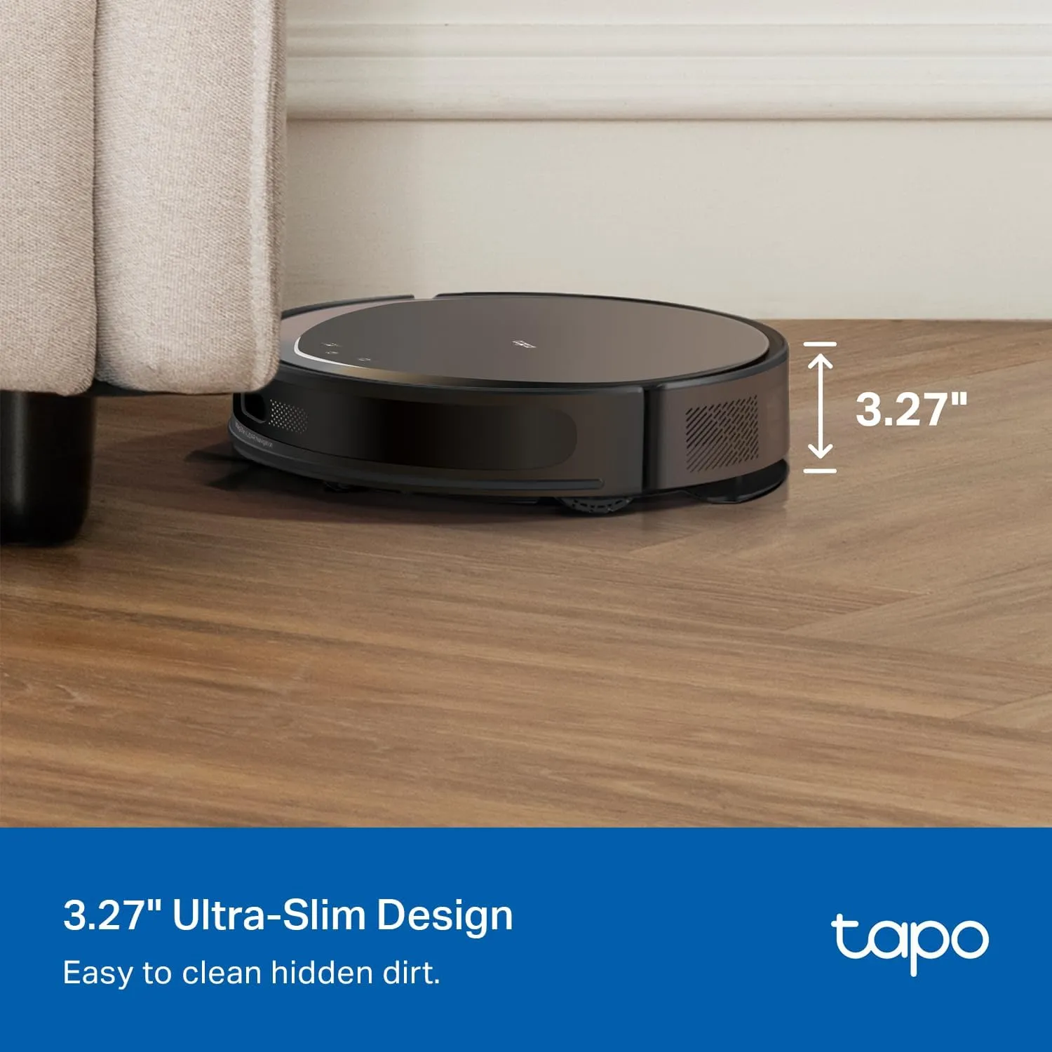 Tapo Ultra-Slim LiDAR Smart Navigation Robot Vacuum and Mop with Self-Emptying Dock, 5300Pa Max, 97%  Dust Pickup Rate, Self-Charging, Compatible with Alexa & Google Home, RV20 Max Plus