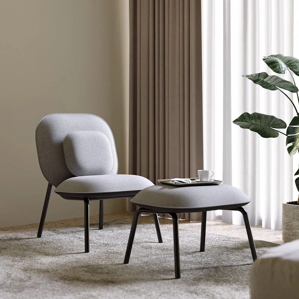 Tasca - Lounge chair & Ottoman, Standard fabric