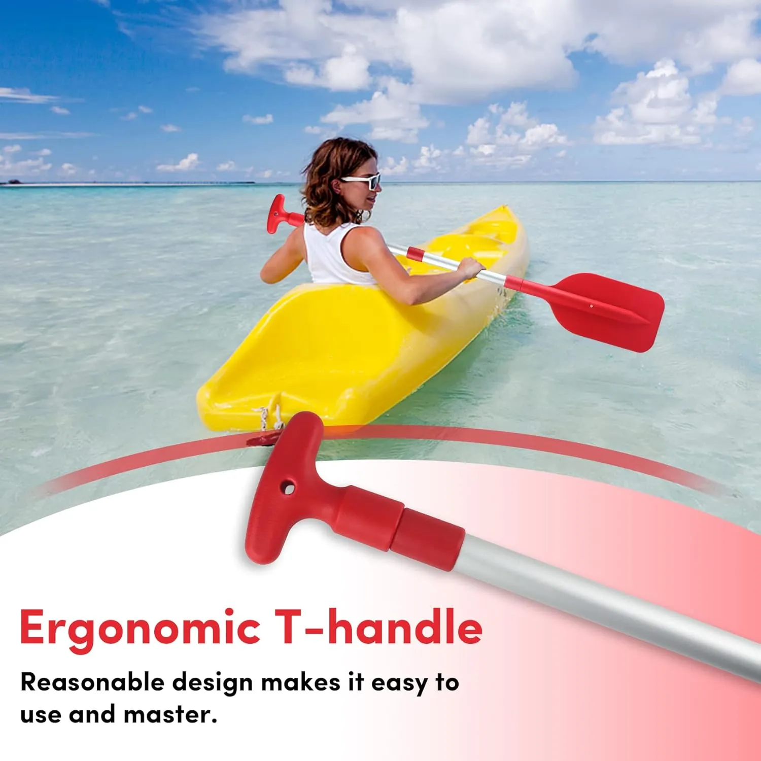 Telescoping Boat Paddle Collapsible Oar for Boat 21'' - 42'', Collapsible Paddle for Boat Kayaking Rafting Jet Ski Canoe Outdoor Kayak Water Sports and Safety Boat Accessories 2 Pack