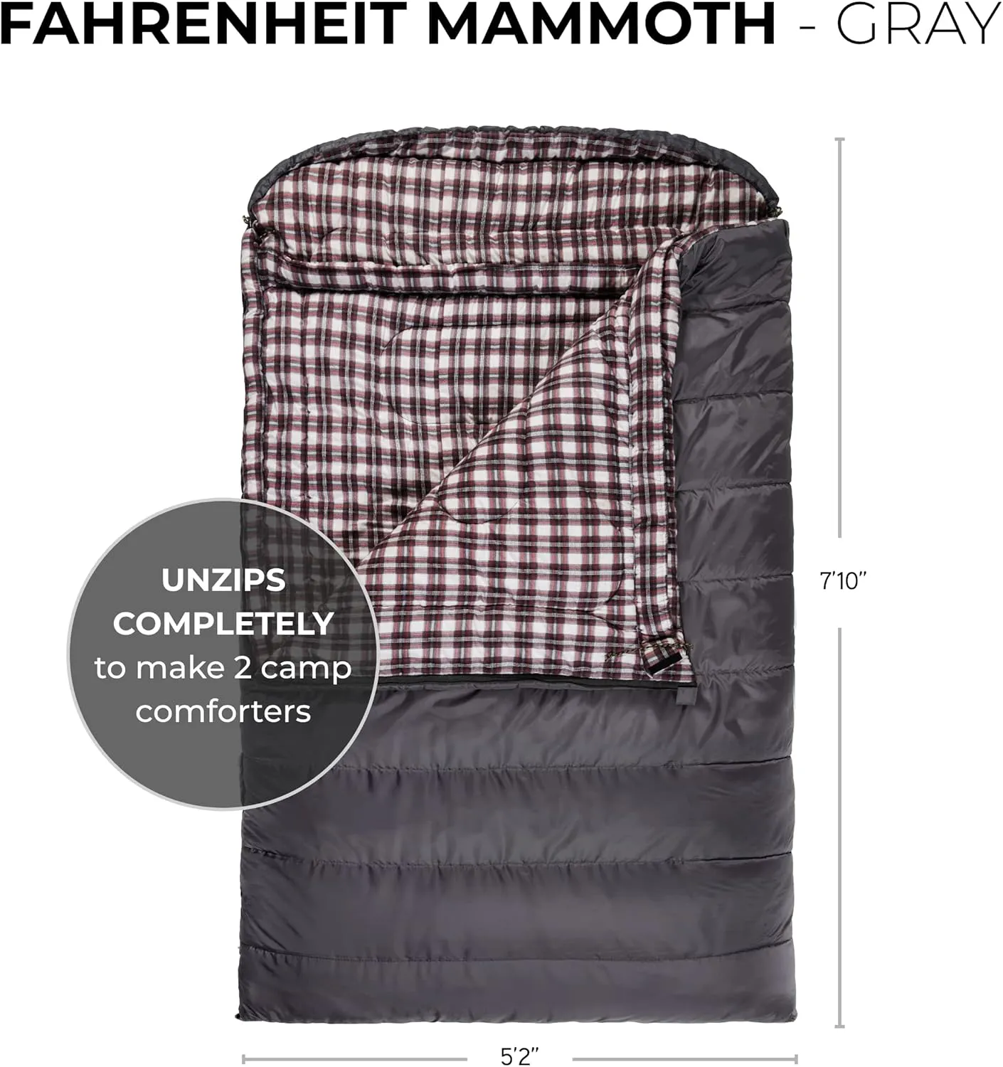 TETON Sports Mammoth Queen Size Sleeping Bag