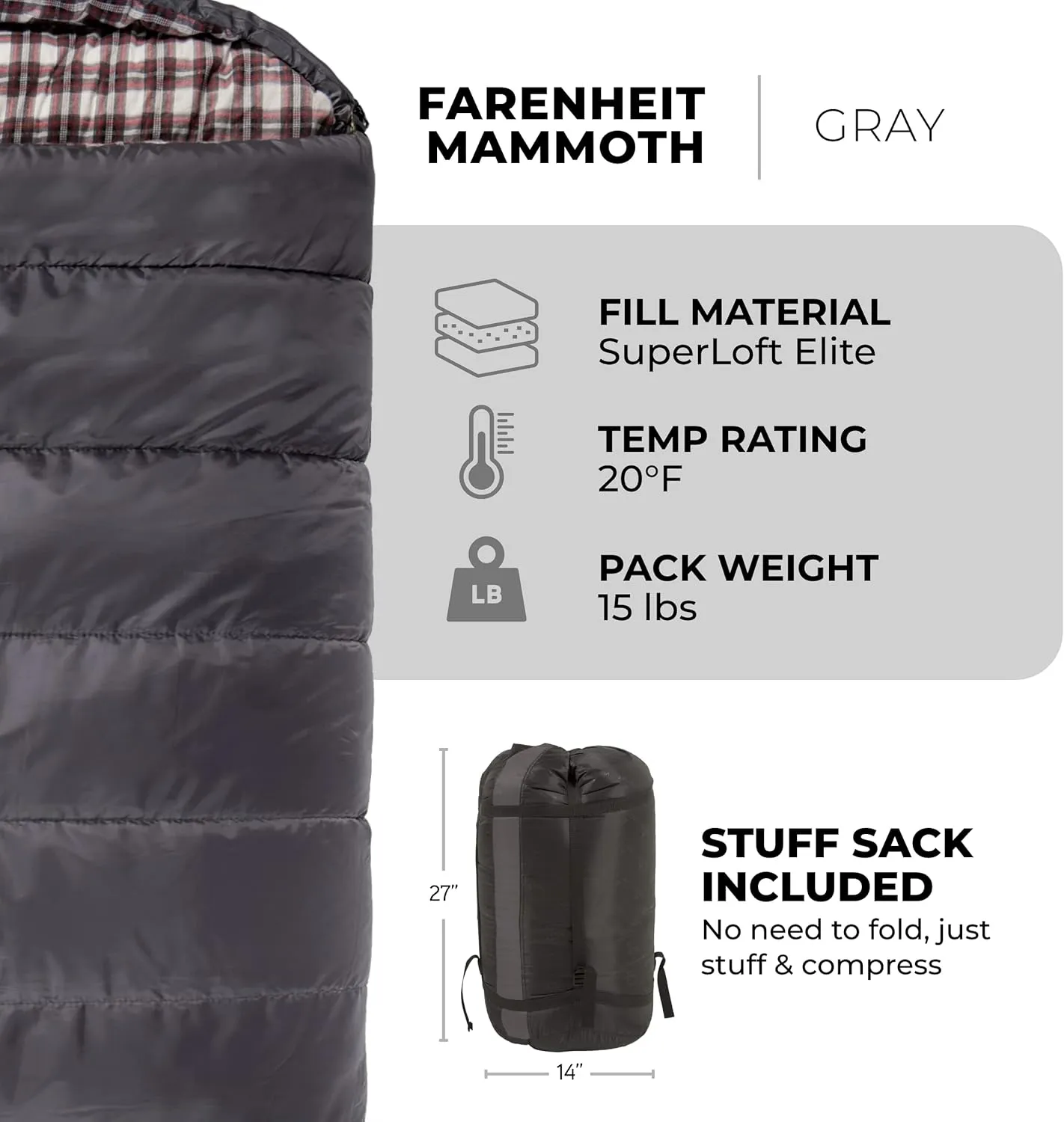 TETON Sports Mammoth Queen Size Sleeping Bag