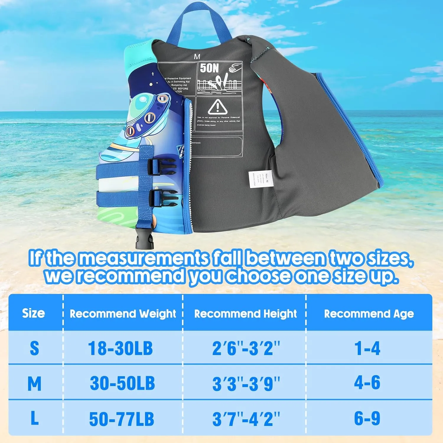 Toddler Swim Vest, Kids Swimming Floaties Jacket for 20-30-40-50 lbs Girls Boys for Boating, Pool, Beach, Learn to Swim