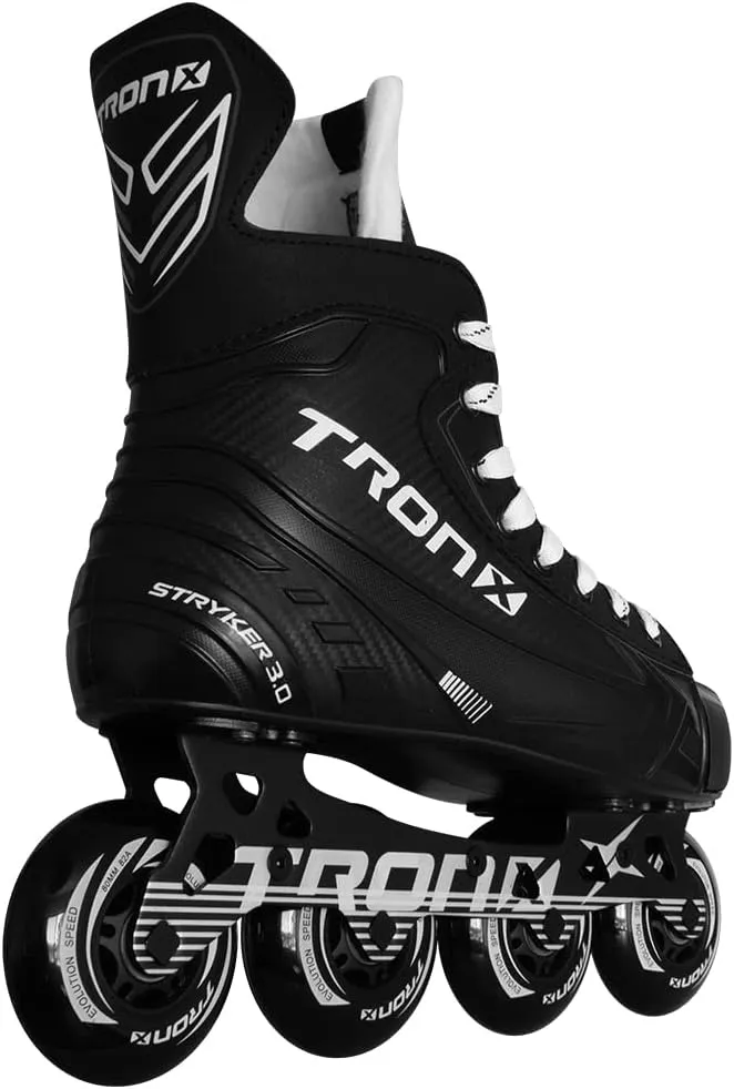 TronX Stryker 3.0 Senior Adult Junior Kids Inline Roller Hockey Skates, New Model
