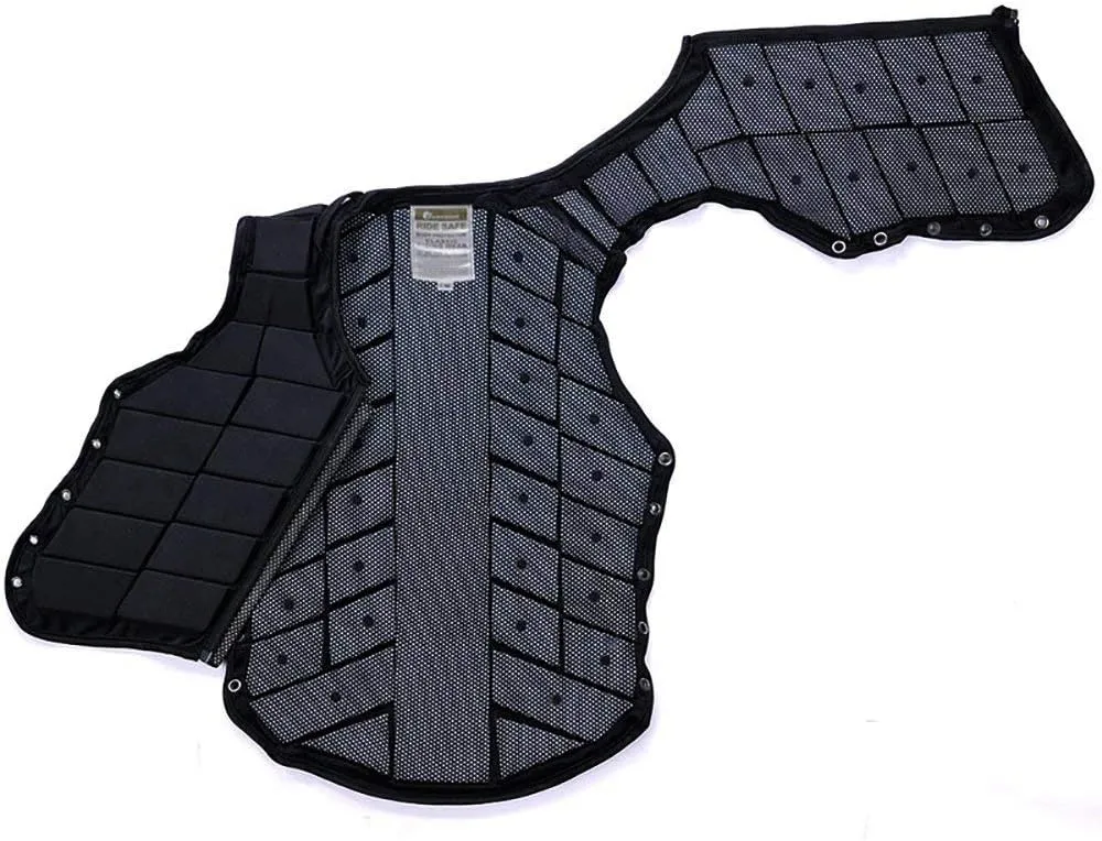 UNISTRENGH Equestrian Vest Professional Safety EVA Padded Horse Riding Vest Unisex Black Zipper Protector Gear Waistcoat