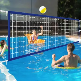 Upgraded Pool Volleyball Net, 15x3FT Pool Volleyball Net for Inground Pool Games for Adults and Family 2025 Summer Pool Floaties Party Gift, Thickened Borders, Metal Buckles