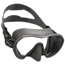 Used Cressi Z1 Adult Frameless Scuba Diving Mask - Graphite/Graphite