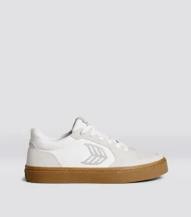VALLELY Skate Gum Vintage White Suede Off-White Cordura Light Grey Logo Sneaker Women