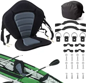 Vashly Kayak Seat, Detachable Universal Paddle Board Seat for Kayak, Canoe Seats with Detachable Storage Bag, Kayak Seat Cushion for Kayaking Canoeing Rafting Fishing(Gray)