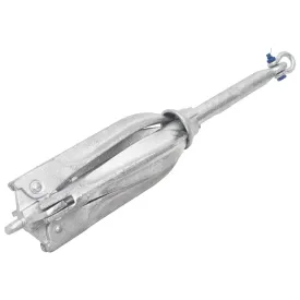 vidaXL Folding Anchor Silver 10 kg Malleable Iron