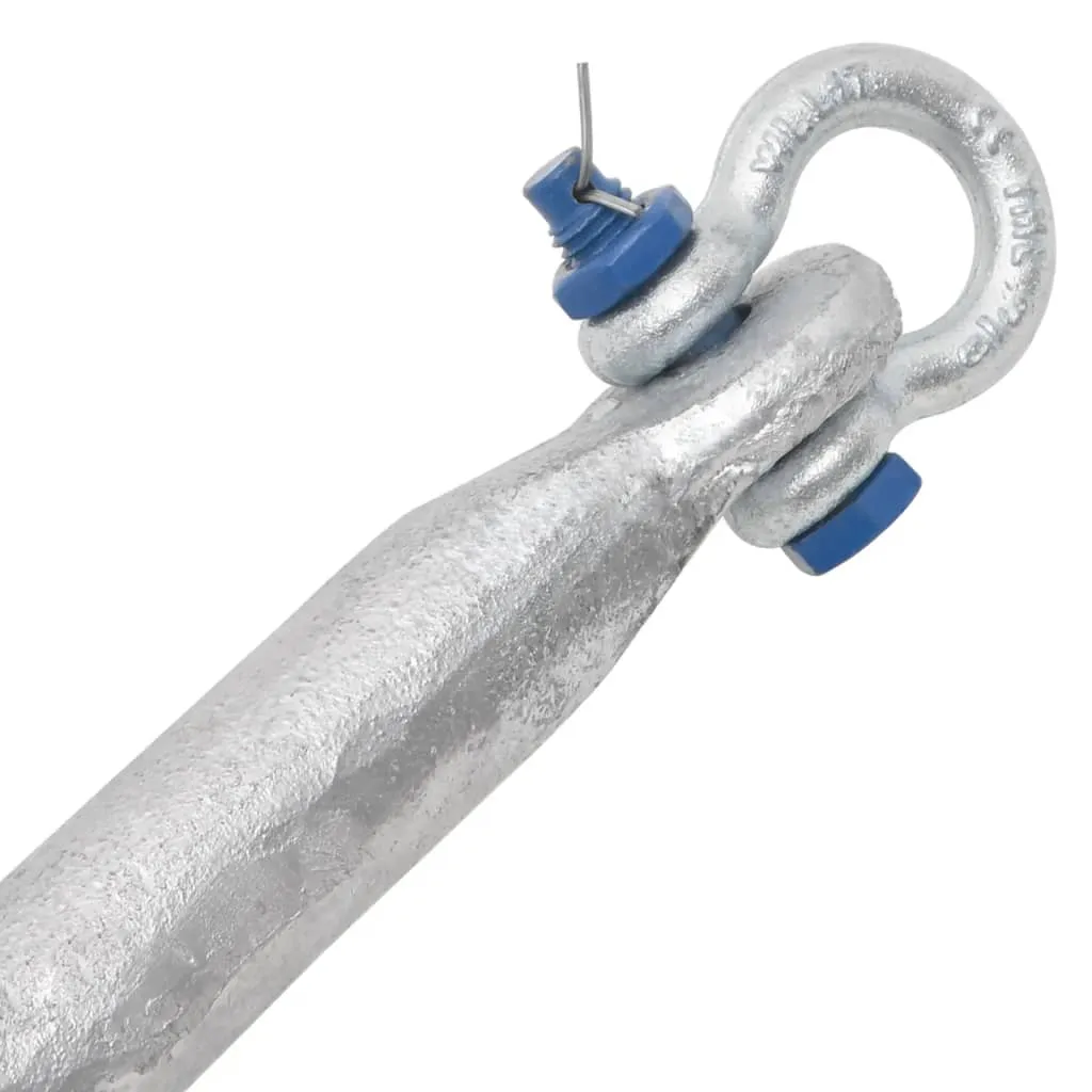 vidaXL Folding Anchor Silver 10 kg Malleable Iron