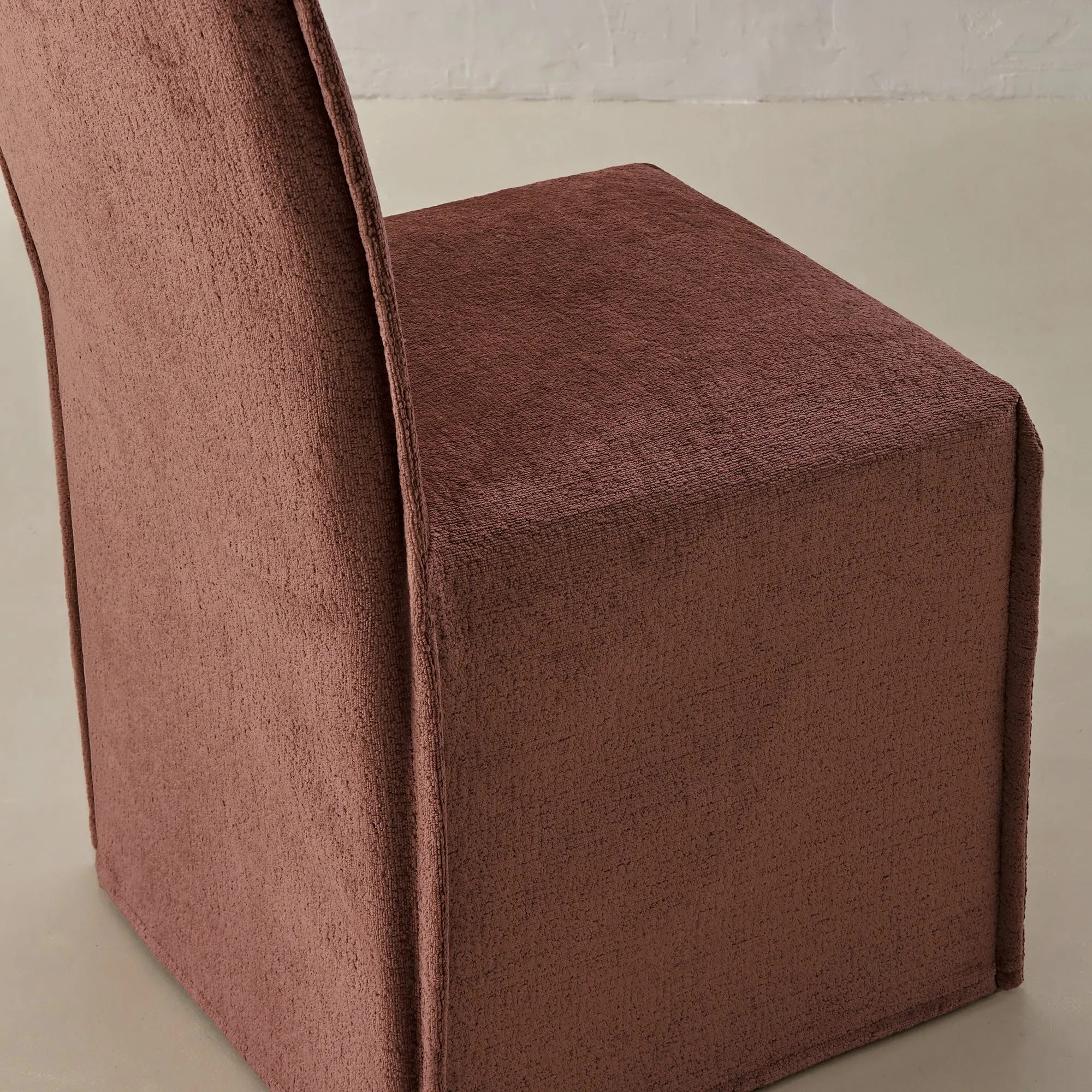 Washable Upholstered Dining Chair | 15” Back Height in Chestnut