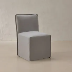 Washable Upholstered Dining Chair | 15" Back Height in Pumice