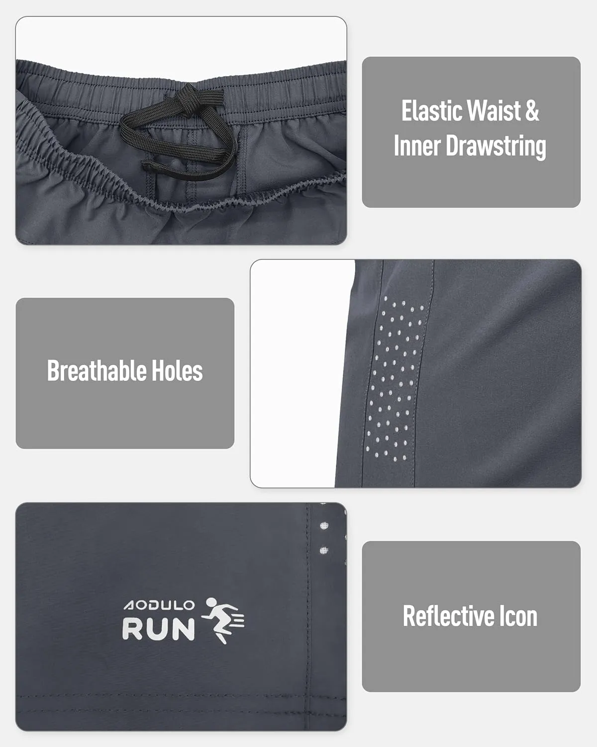 Youth Kids Athletic Shorts Quick Dry Lightweight Beathable Comfy Zipper Running Soccer Size 5-16 Outdoor Active Gym Workout