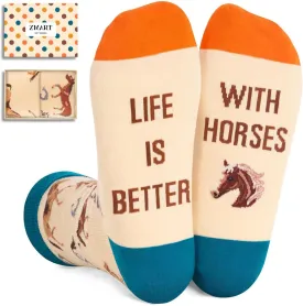 Zmart Silly Goat Socks For Women - Funny Horse Pig Gifts for Men