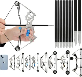 ZSHJGJR 6"/7.4"/7.9"/8.6"/8.8"/9.5"/11"/16" Archery Compound Bow and Arrow Set Training Bow RH/LH for Outdoor Sports Hunting Shooting Cool Stuff Archery Entertainment Fun Gift